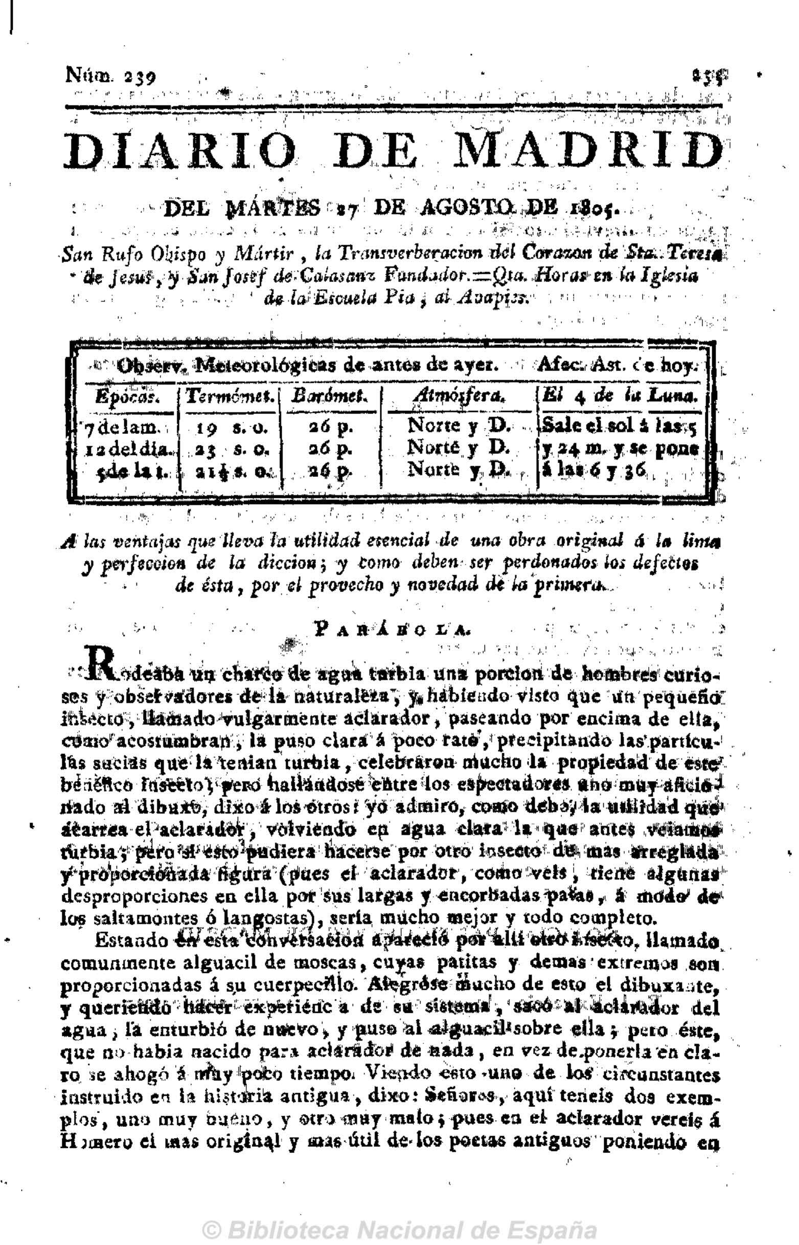 A las ventajas que lleva la utilidad esencial de una obra original [Carta décima en respuesta al Anti-Quijote]