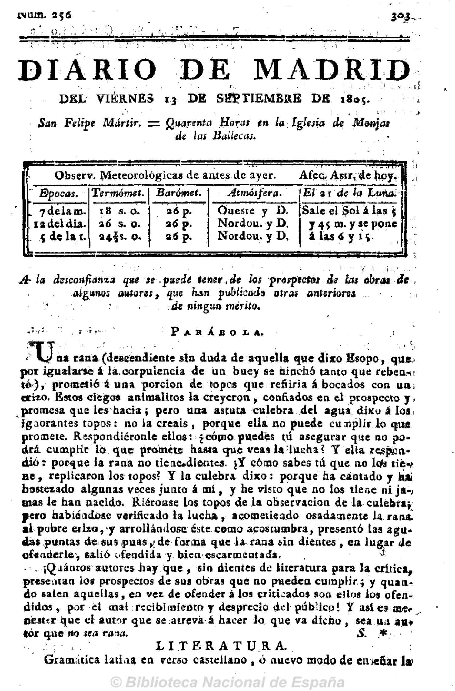 A la desconfianza que se puede tener de los prospectos [Carta decimoquinta en respuesta al Anti-Quijote]