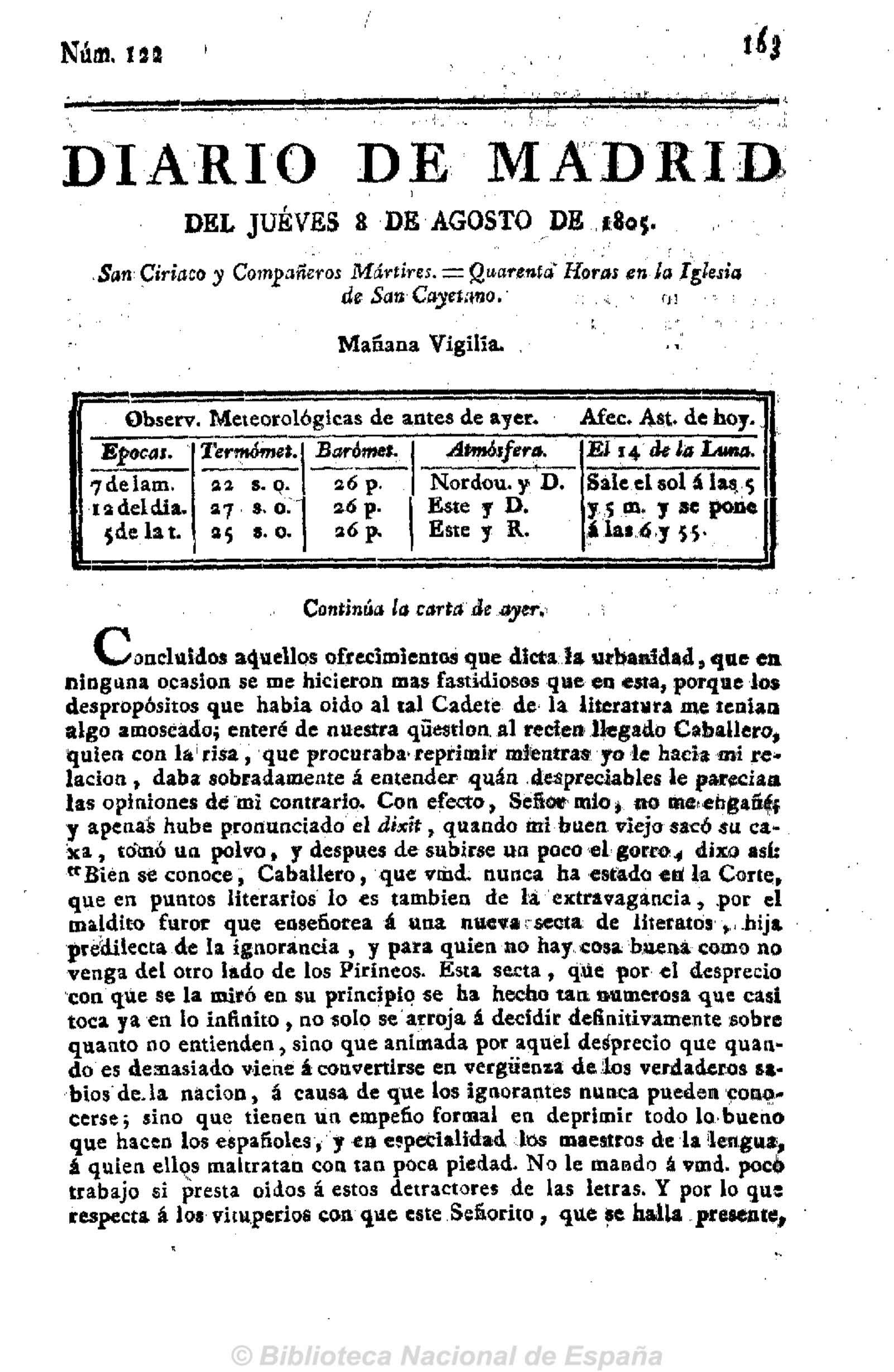 Continúa la carta de ayer [Carta segunda en respuesta al Anti-Quijote]