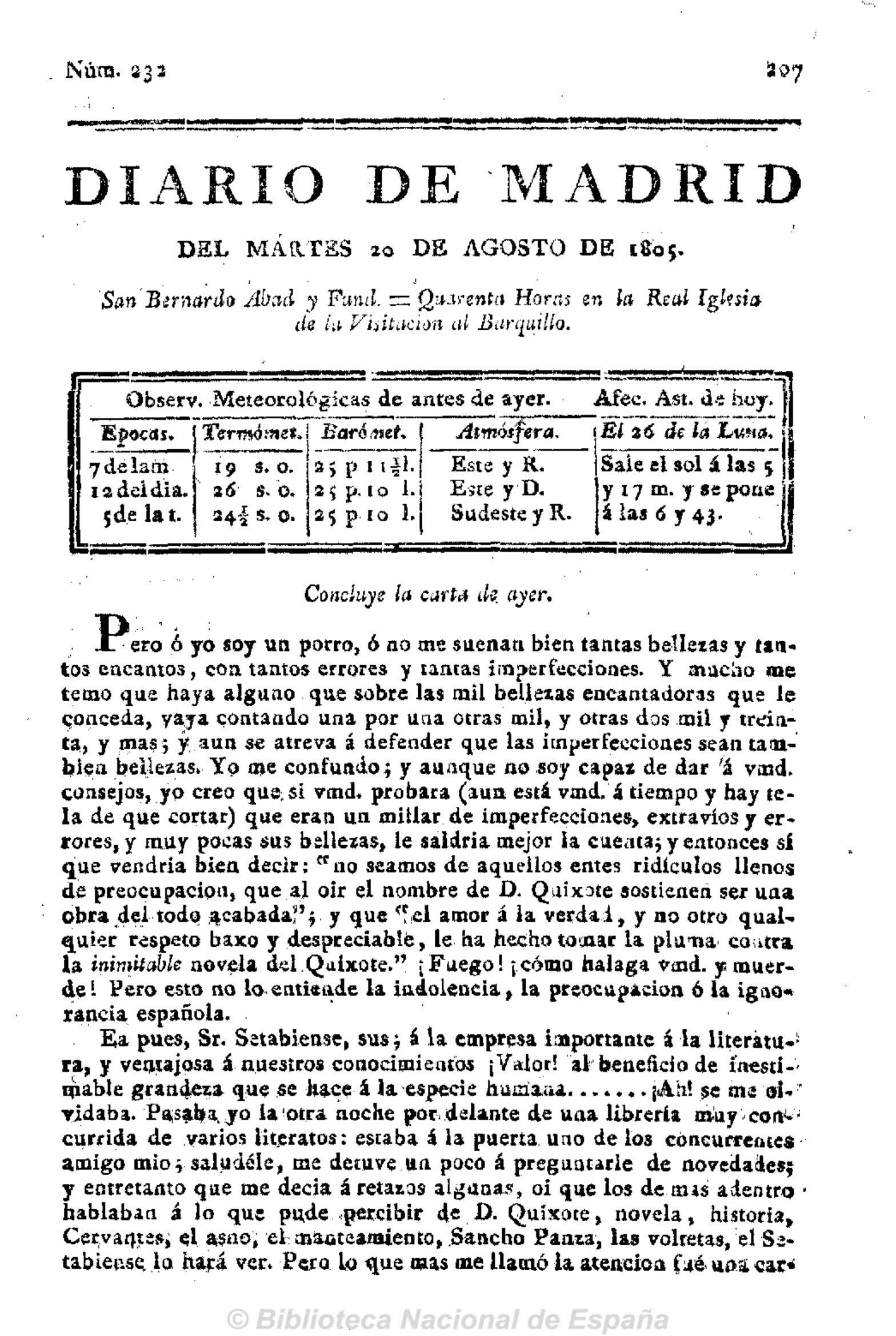 Concluye la carta de ayer [Carta sexta en respuesta al Anti-Quijote]