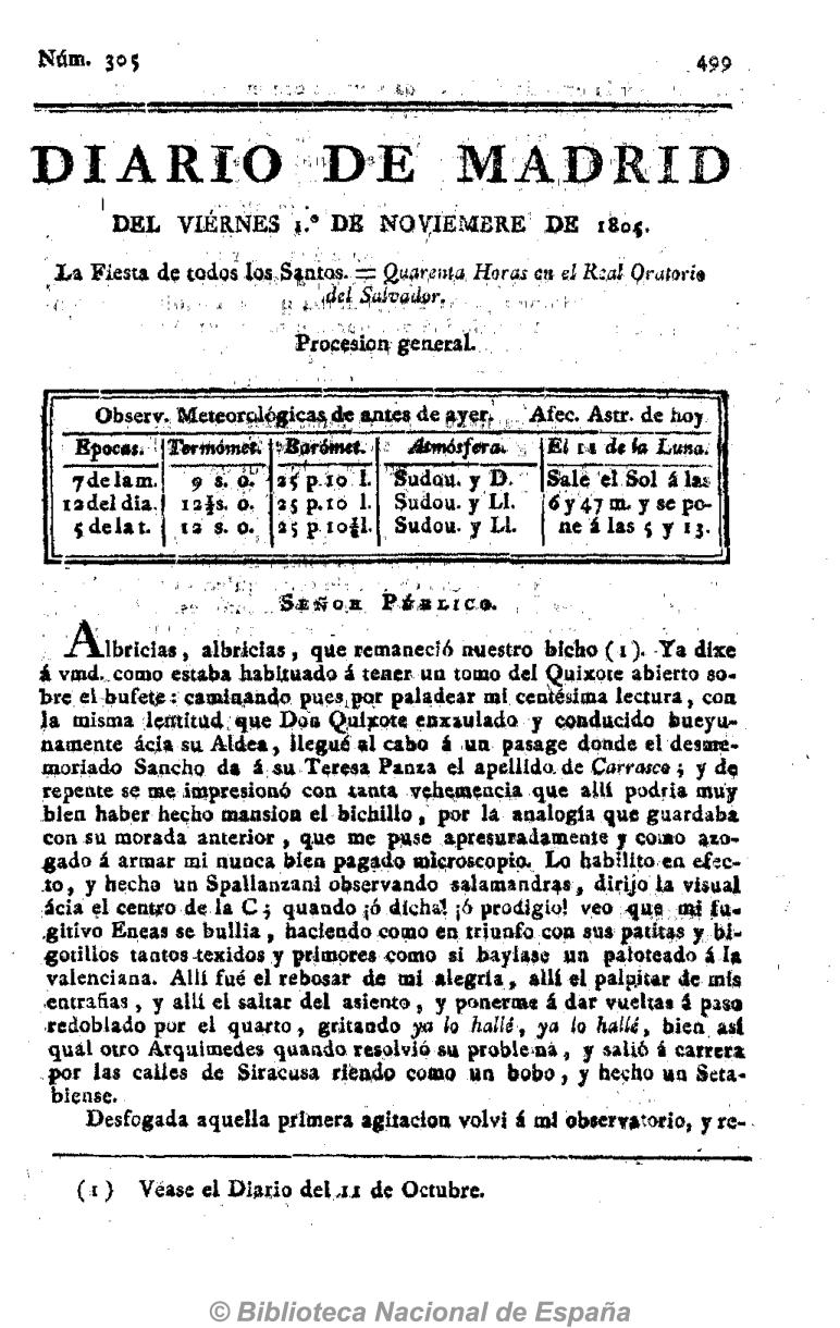 Señor público [Carta trigésimo primera en respuesta al Anti-Quijote]