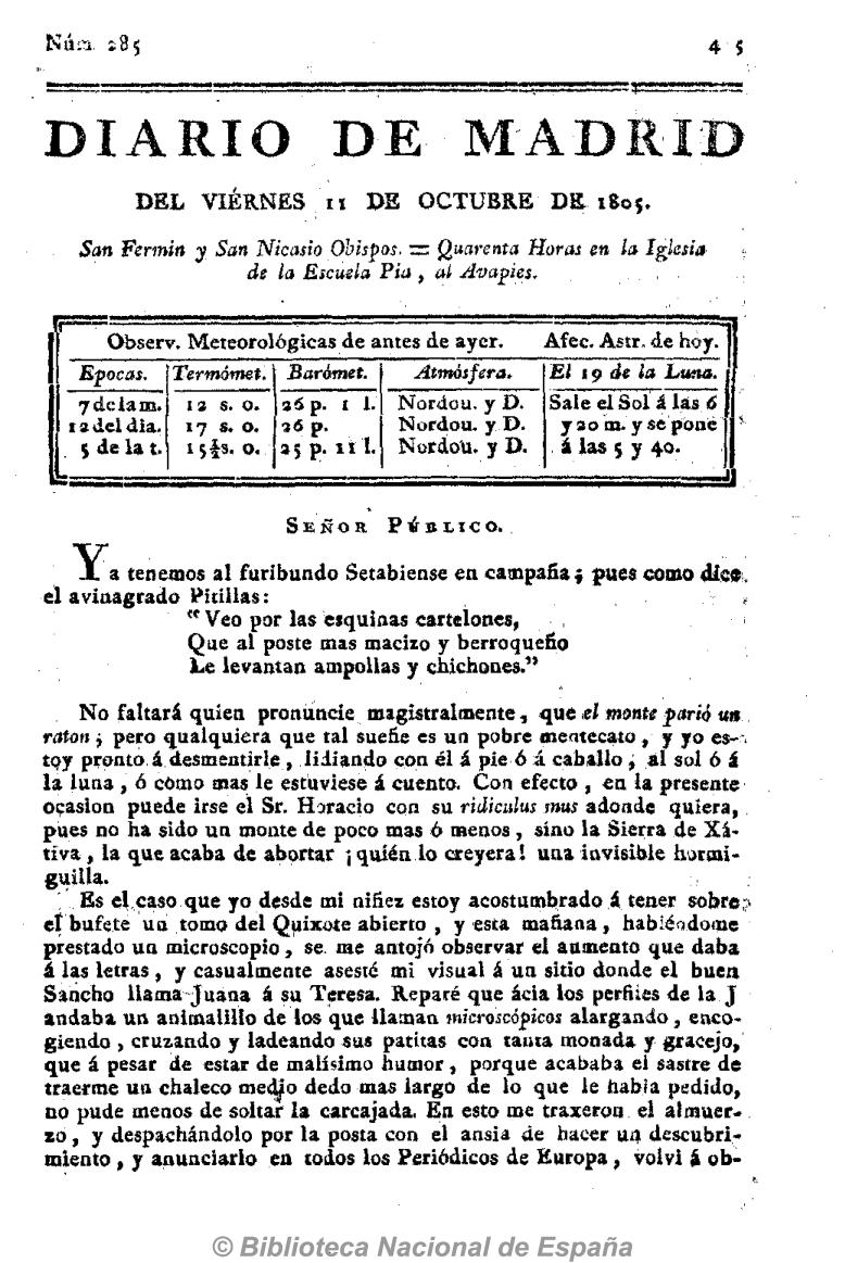 Señor público [Carta vigésimo quinta en respuesta al Anti-Quijote]