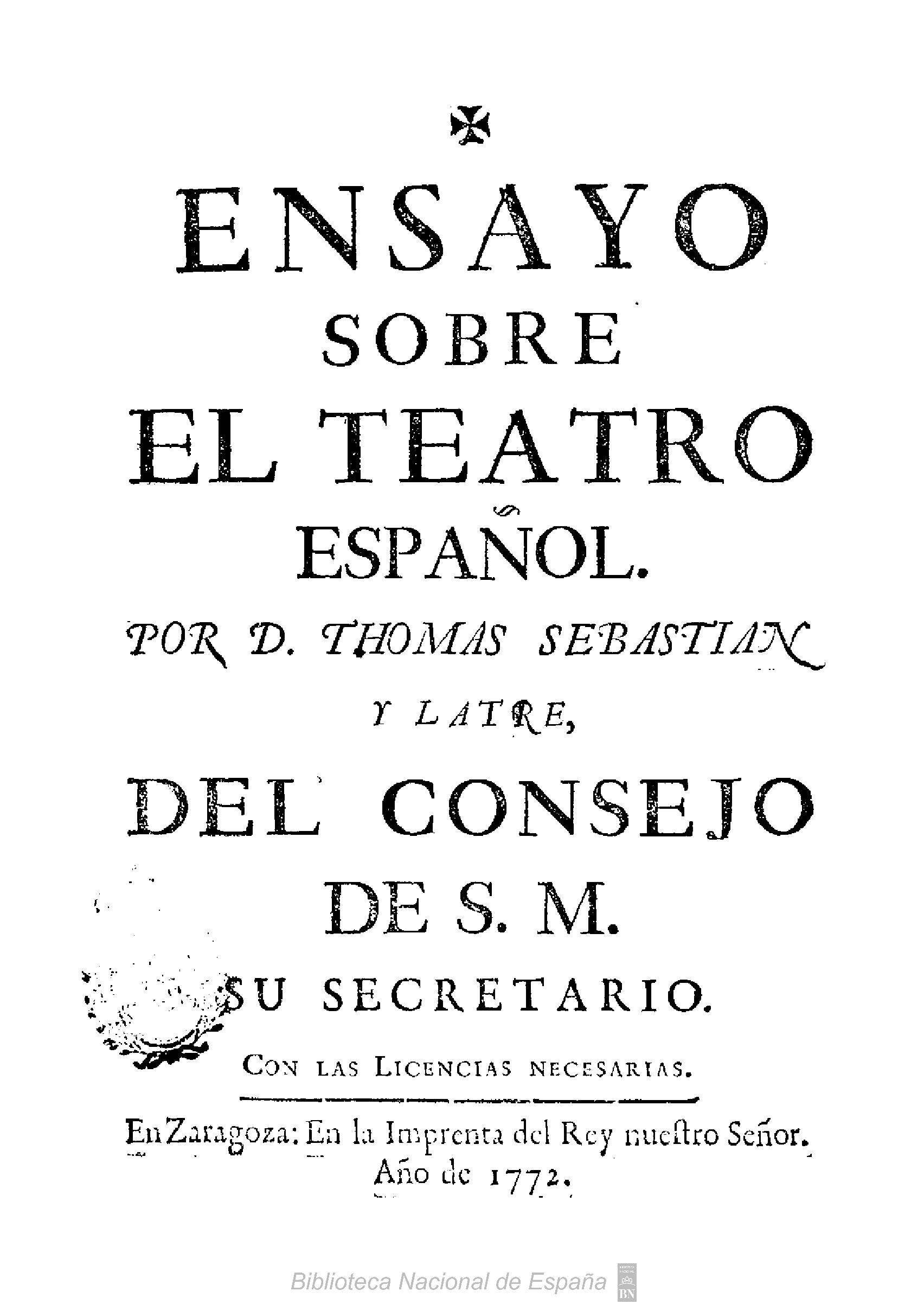 Ensayo sobre el teatro español