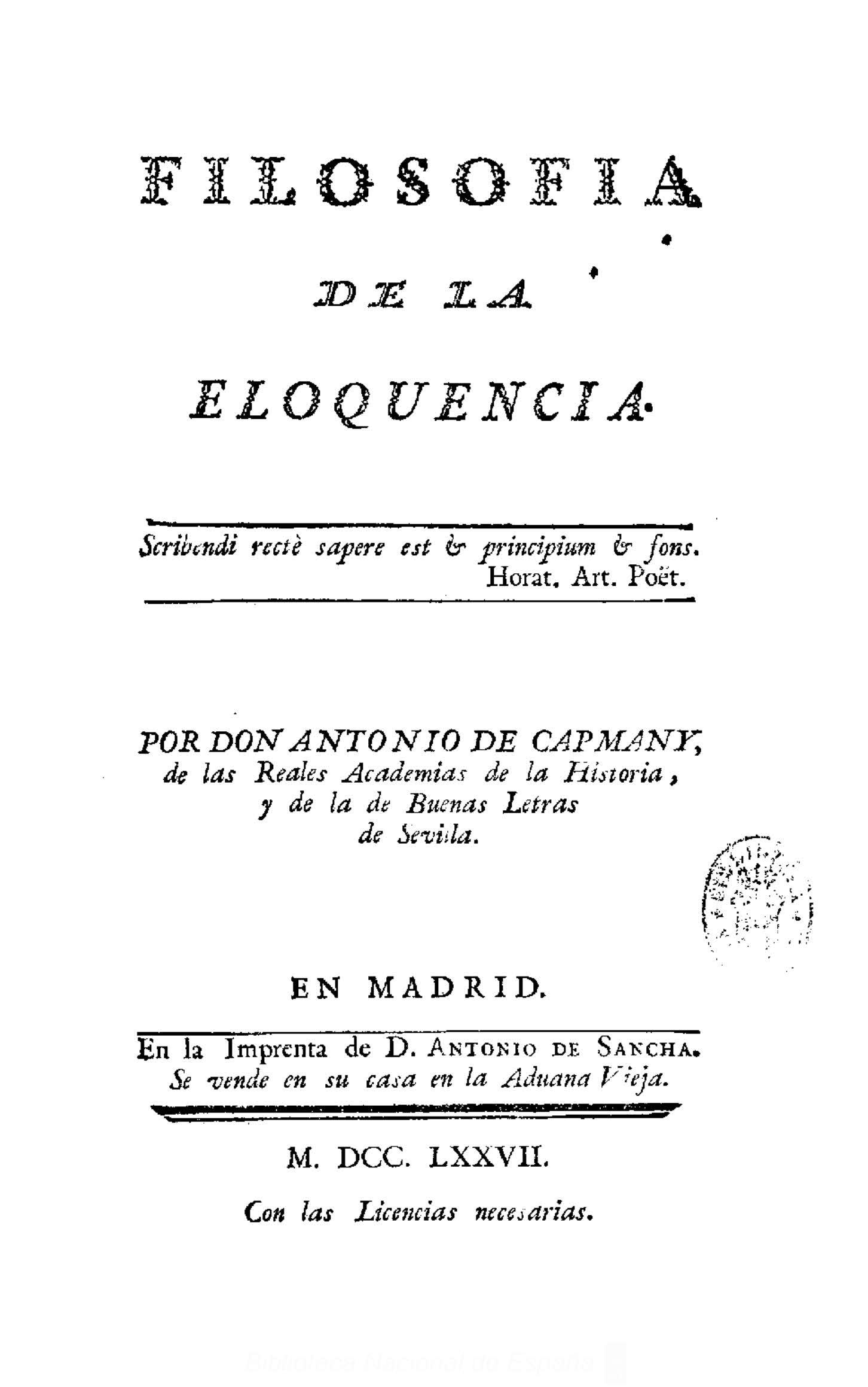 Filosofía de la elocuencia