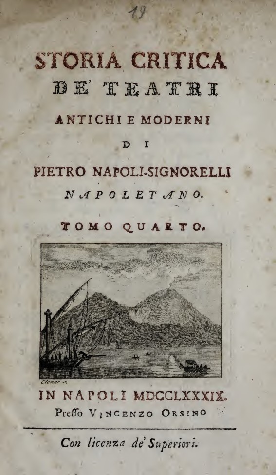 Storia critica de' teatri antichi e moderni, Tomo IV
