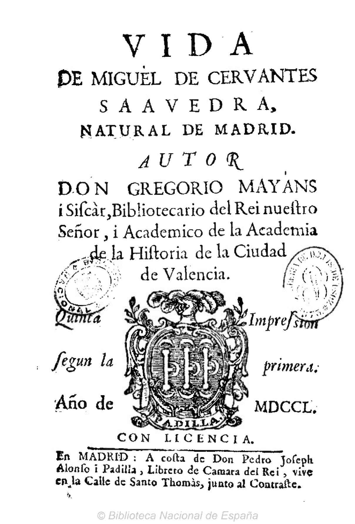 Vida de Miguel de Cervantes Saavedra